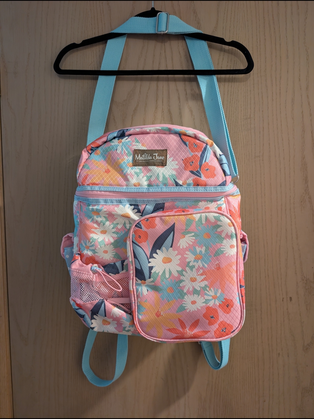 Matilda Jane Everything Packed Cooler Backpack in Pink, Blue and Coral - Picture 3 of 11